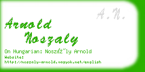 arnold noszaly business card